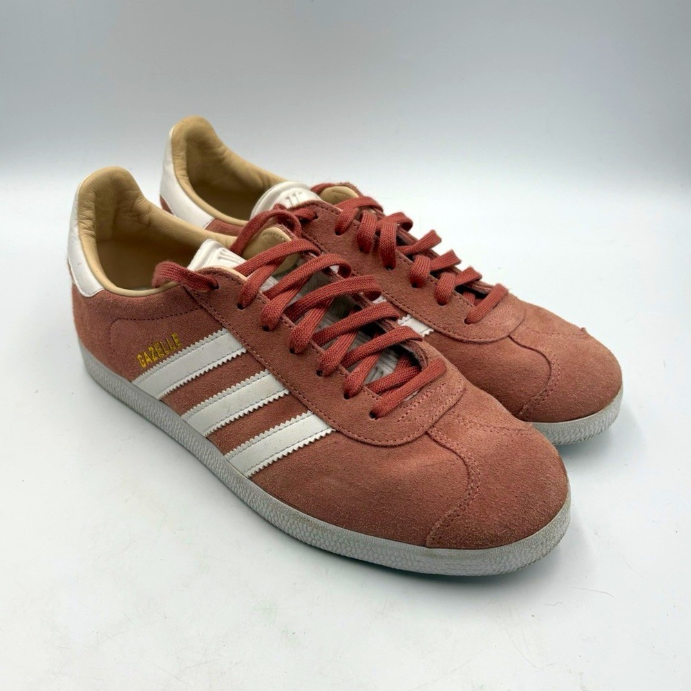 adidas Gazelle Ash Pearl/Running White Pink Suede Low Top Lace-Up Women's Size 8